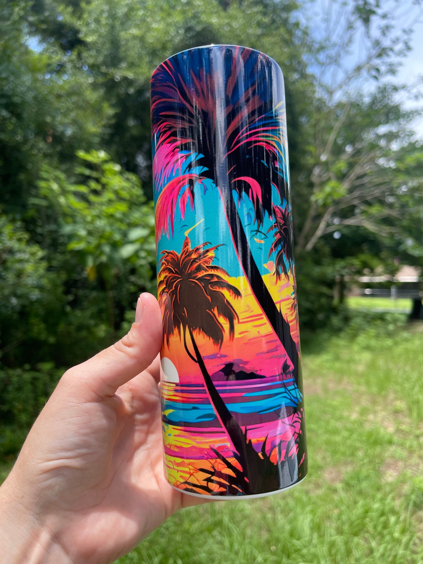 20oz Beach sunset tumbler