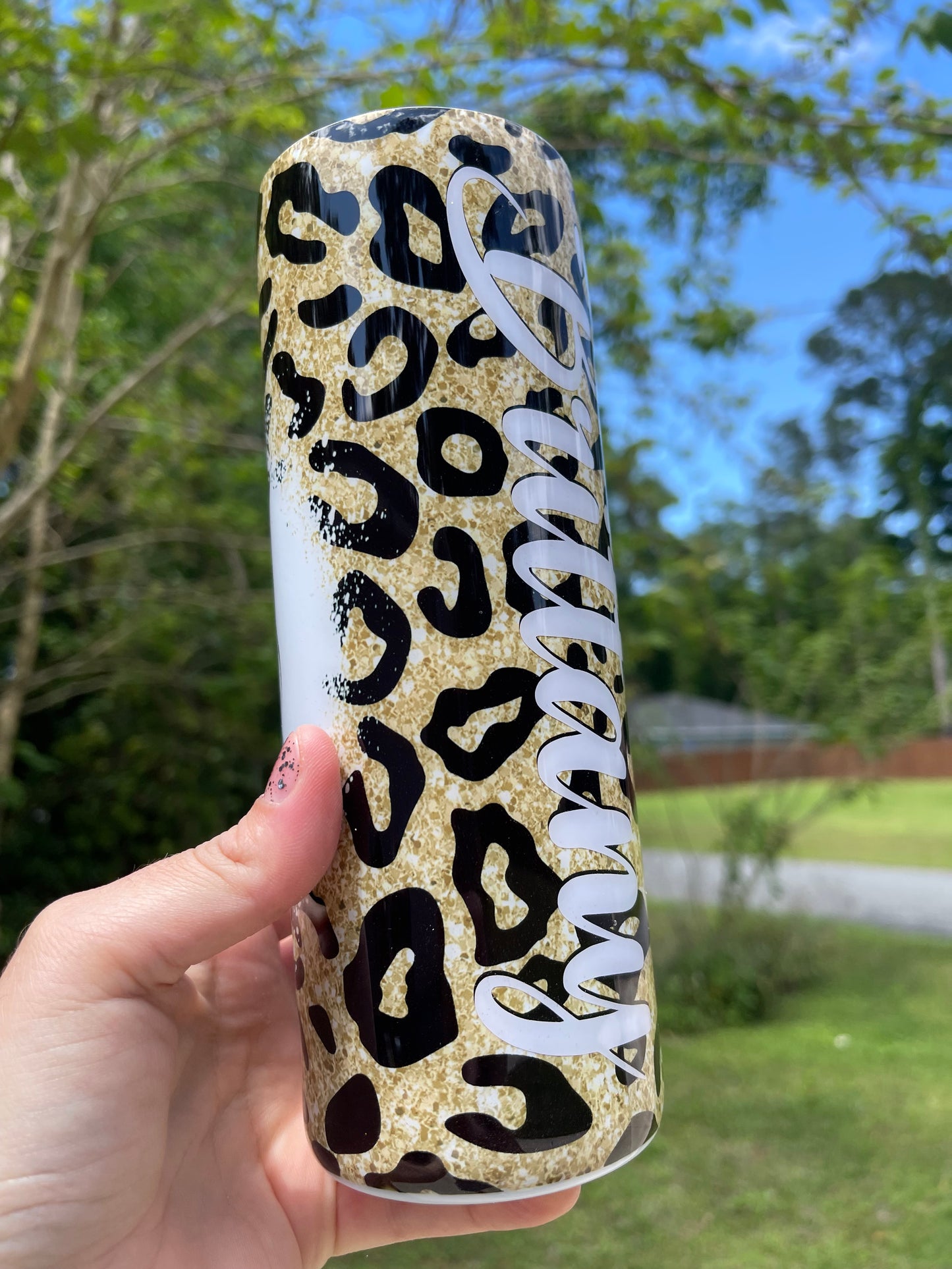 Cheetah Print #MOMLIFE Tumbler