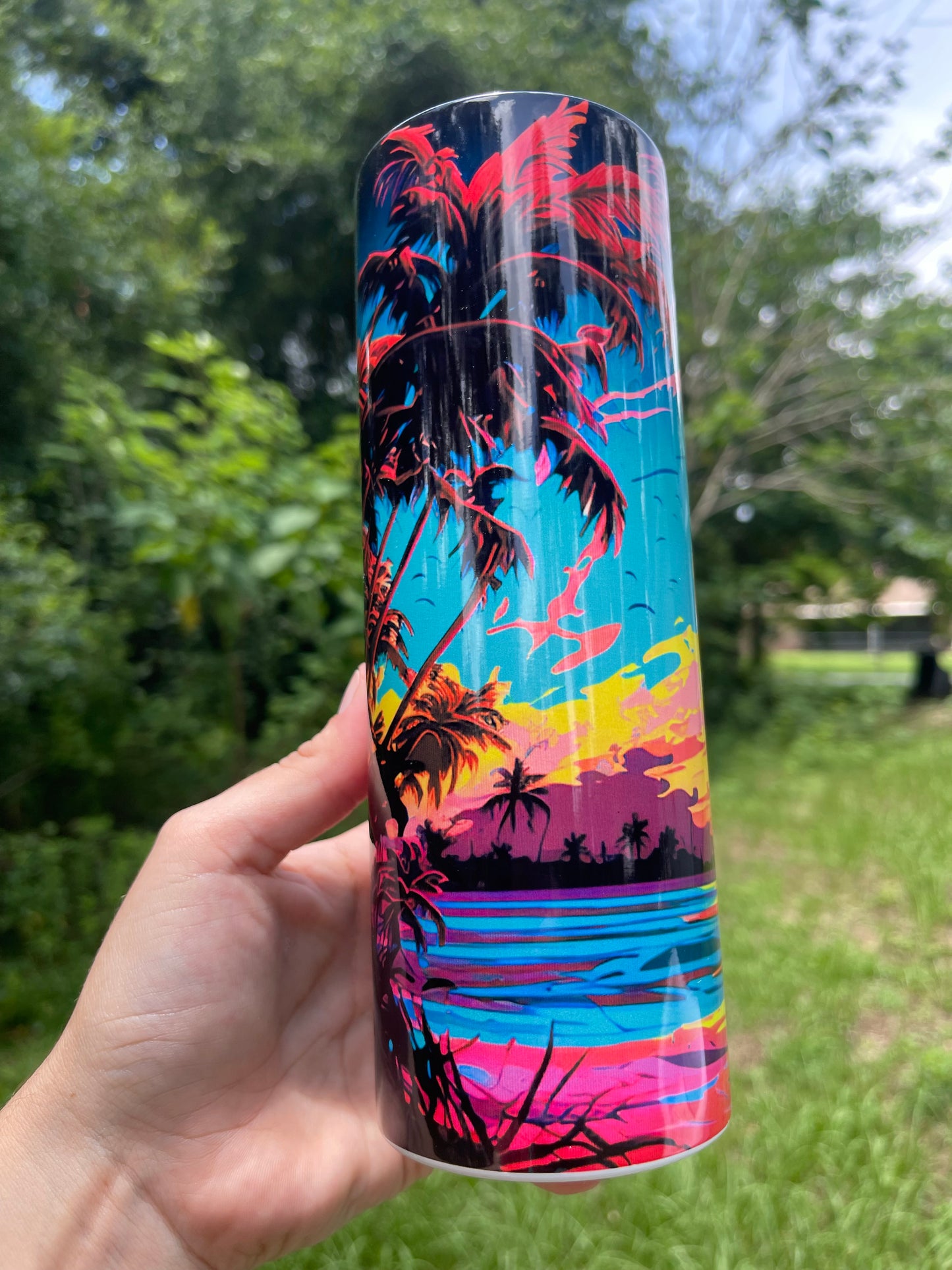 20oz Beach sunset tumbler