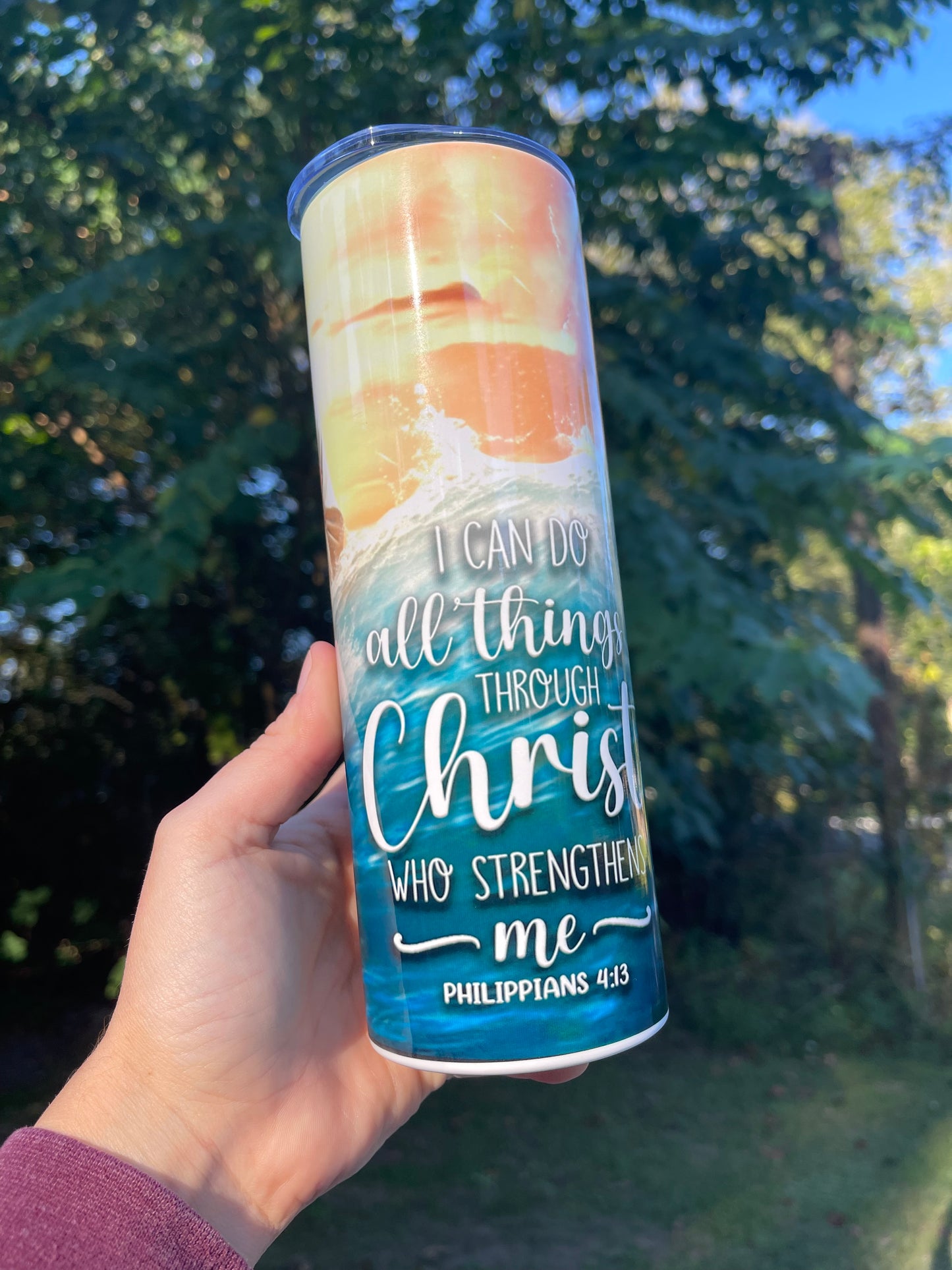 I can do all things through Christ who strengthens me tumbler