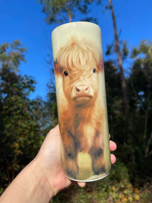 20oz Highland Cow Full body tumbler