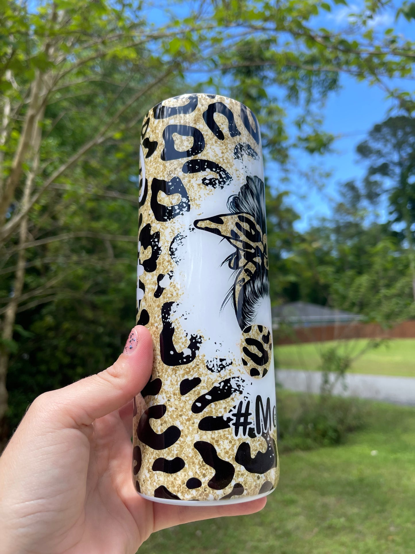 Cheetah Print #MOMLIFE Tumbler