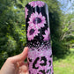 20oz Pink cheetah sunflower tumbler