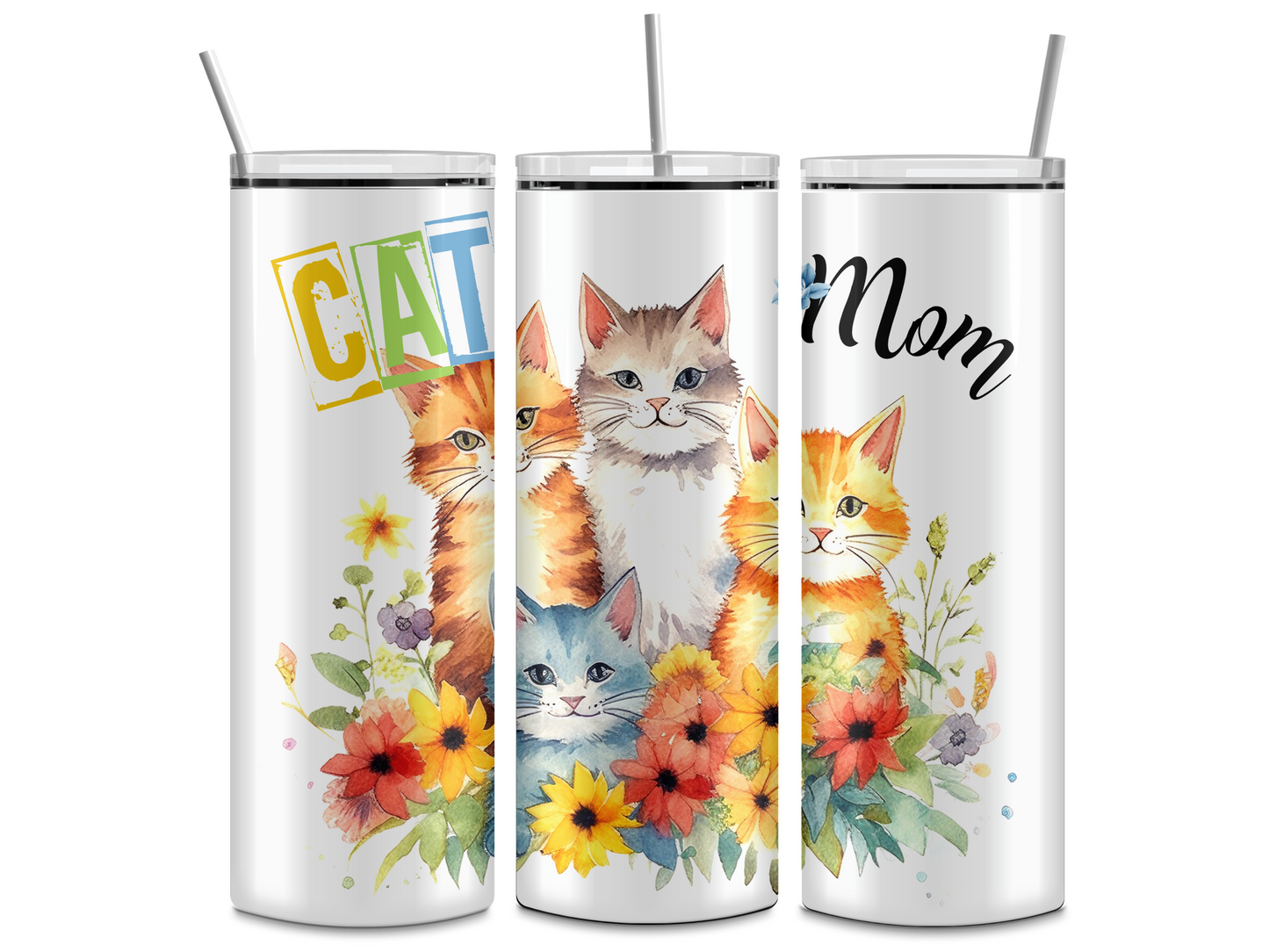 20oz Cat Mom Tumbler