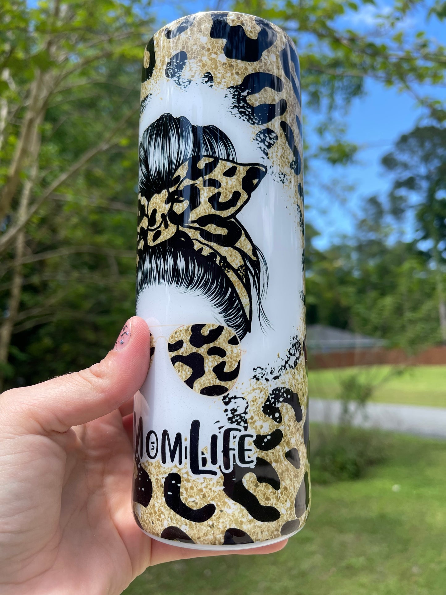 Cheetah Print #MOMLIFE Tumbler