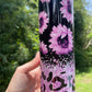 20oz Pink cheetah sunflower tumbler