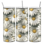 20oz White Daisy 3D look Tumbler