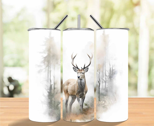 20oz White Deer Tumbler