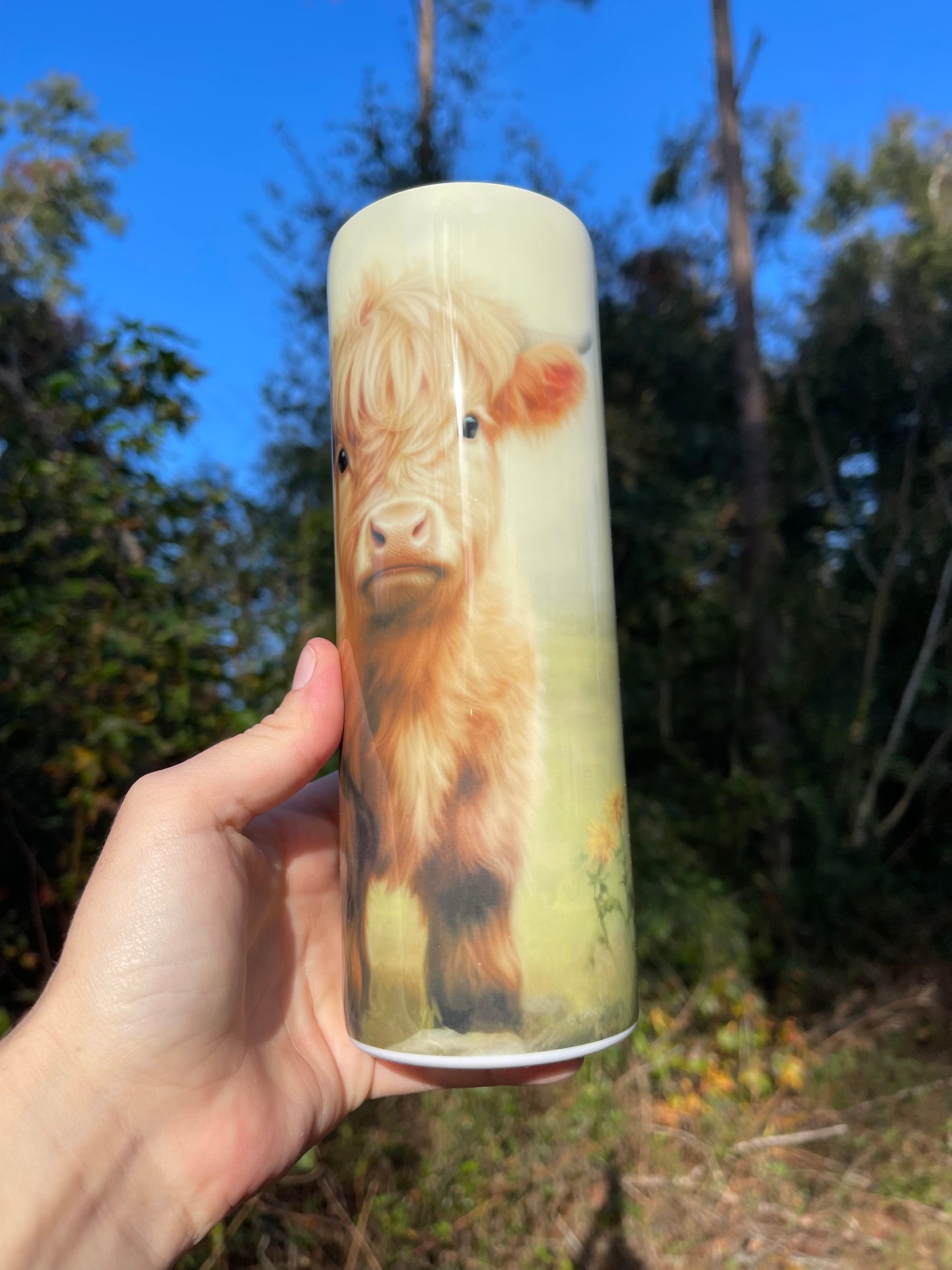 20oz Highland Cow Full body tumbler