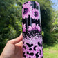 20oz Pink cheetah sunflower tumbler