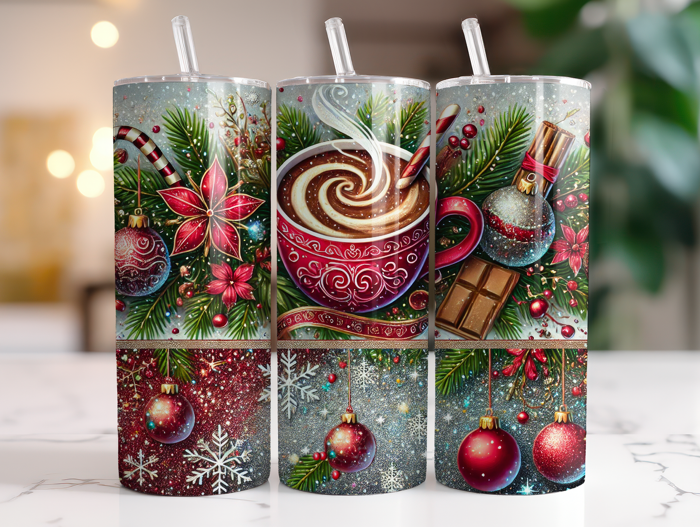 Christmas Hot Cocoa 20oz tumbler