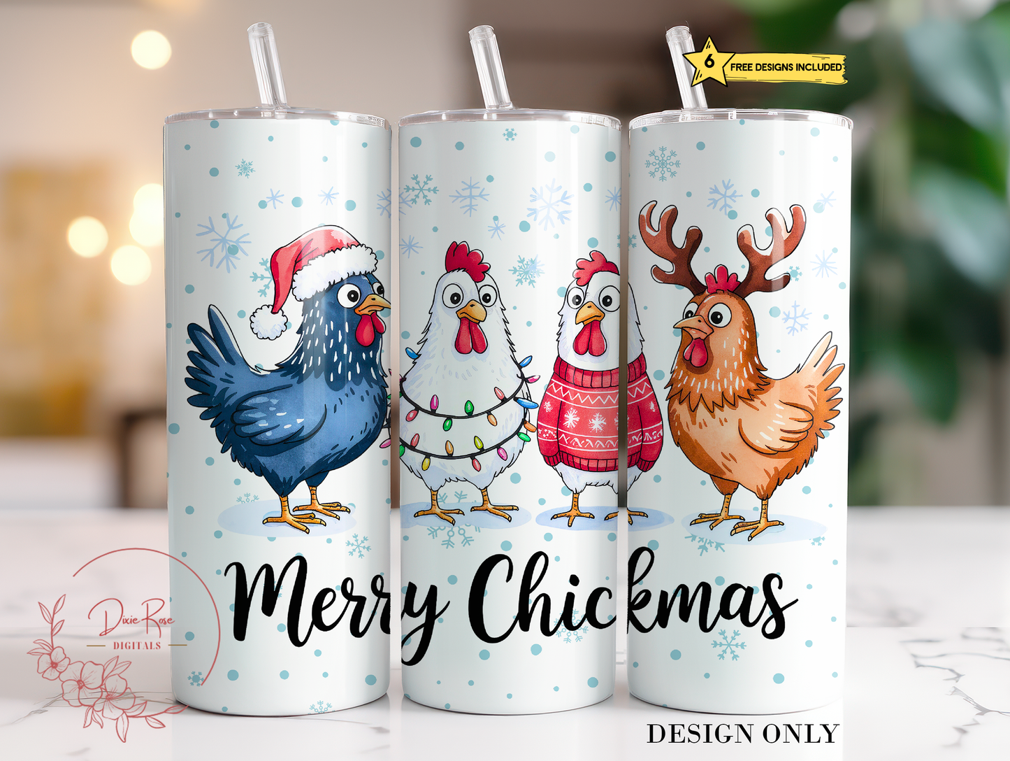 Christmas Chickens 20oz tumbler