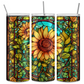 20oz Stained Glass Sunflower Tumbler