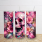 20oz Flower burst skull tumbler