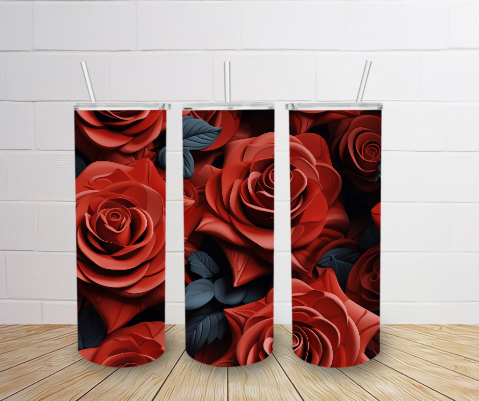 20oz Red Roses Tumbler