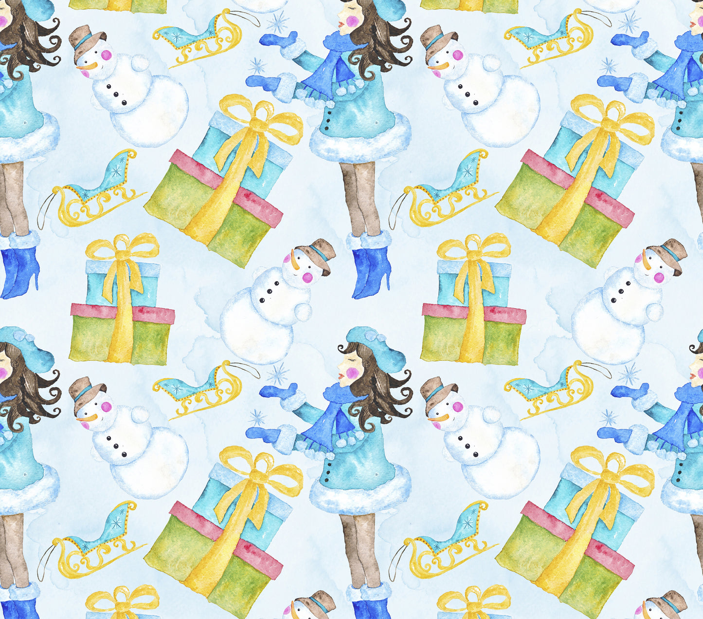 Christmas Snowman and Gifts 20 oz tumbler