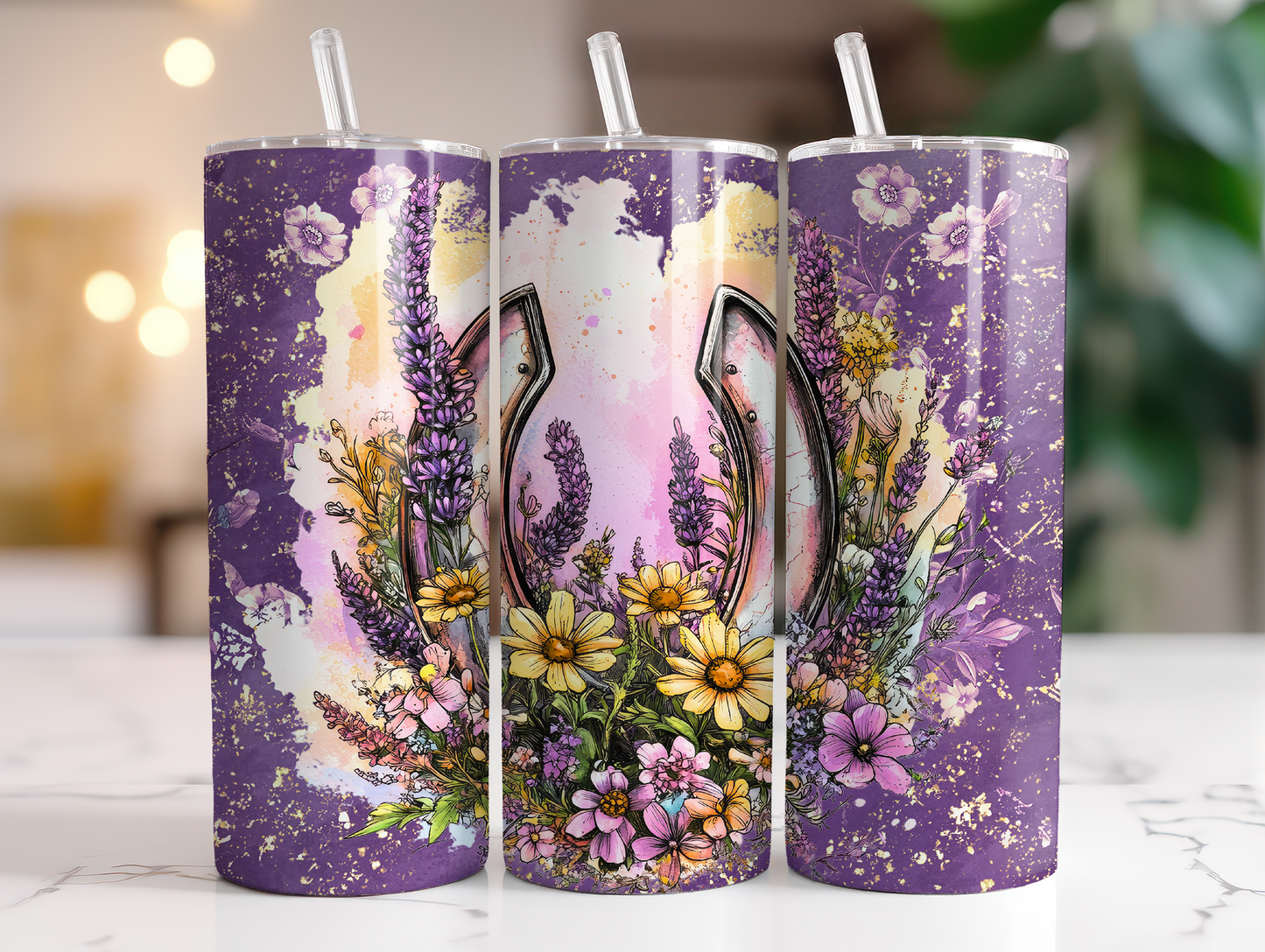 Purple Horseshoe 20oz tumbler