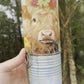 Cow in bucket floral tumbler