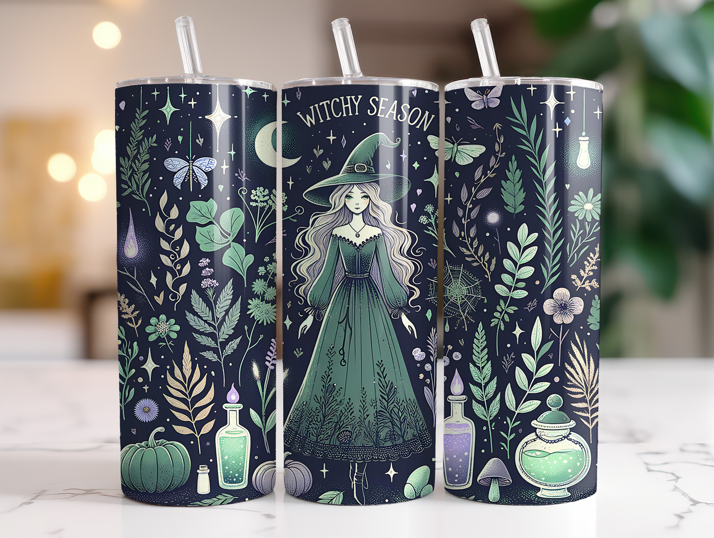 20oz Witchy Season Garden Witch Tumbler