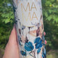 Blue and Gold MAMA 20 oz floral tumbler
