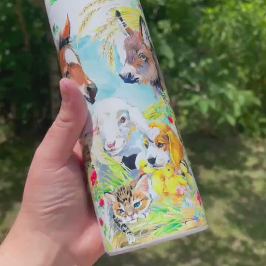 Farm and barn animals mom tumbler 20 oz