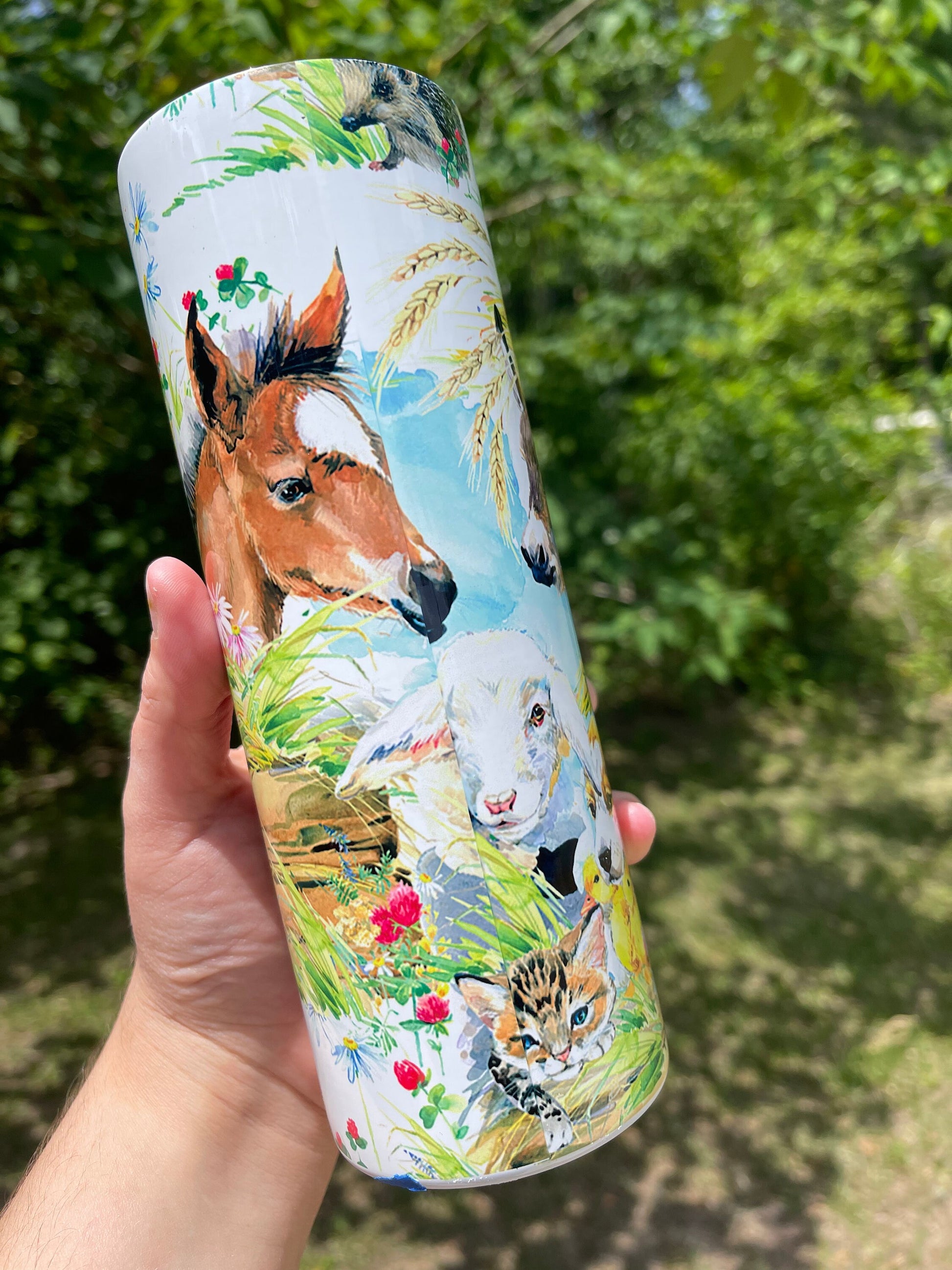 Farm and barn animals mom tumbler 20 oz