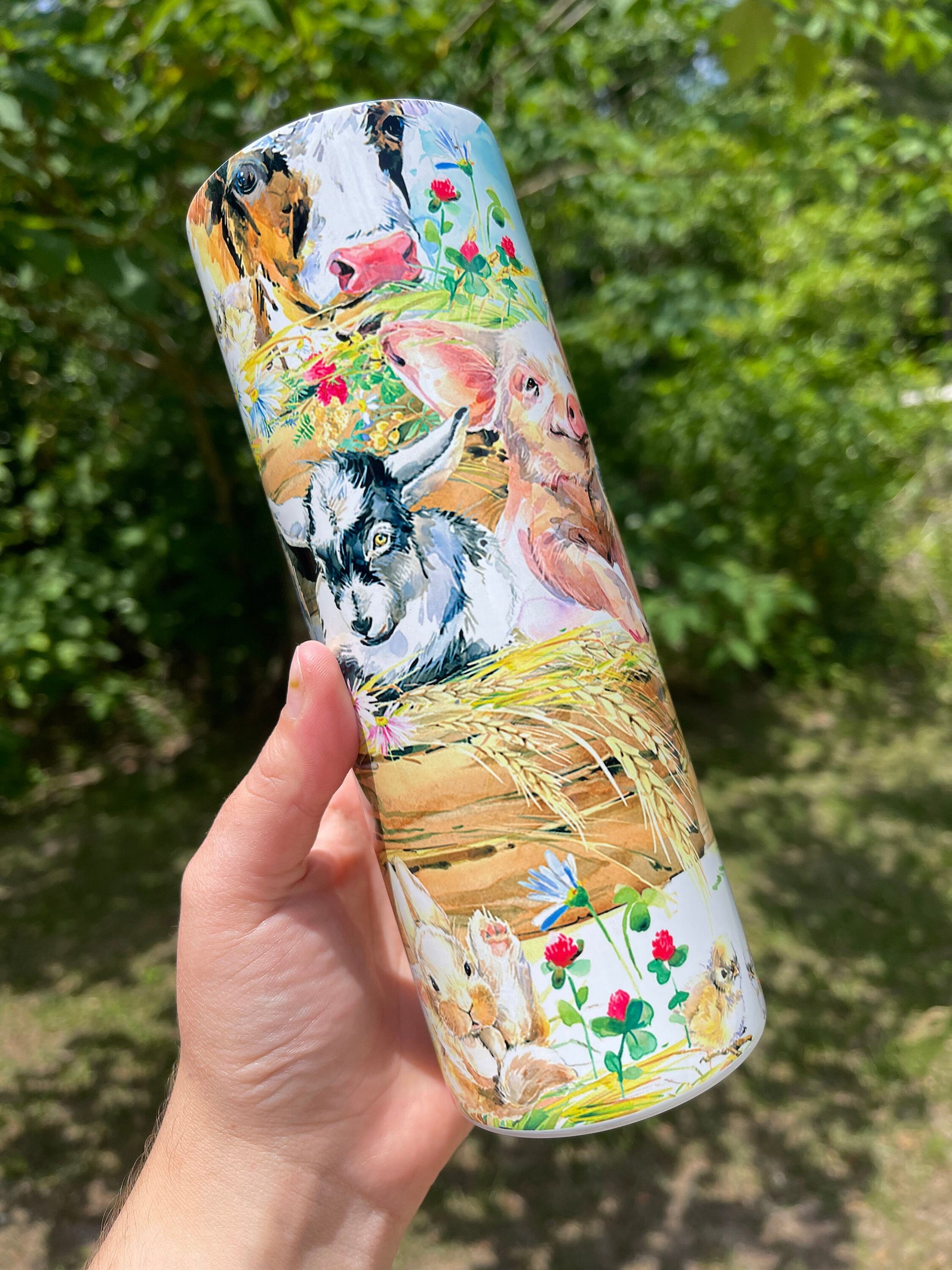 Farm and barn animals mom tumbler 20 oz