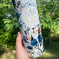 Blue and Gold MAMA 20 oz floral tumbler