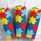 Puzzle Pieces Autism Awareness 20oz tumbler