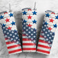 American flag star spangled patriotic 20oz skinny tumbler red white blue