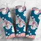 Cute Sea turtles 20oz tumbler pink and blue teal