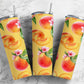 Fresh peaches yellow and orange cute 20oz skinny tumbler OR 12oz Kids Bottle