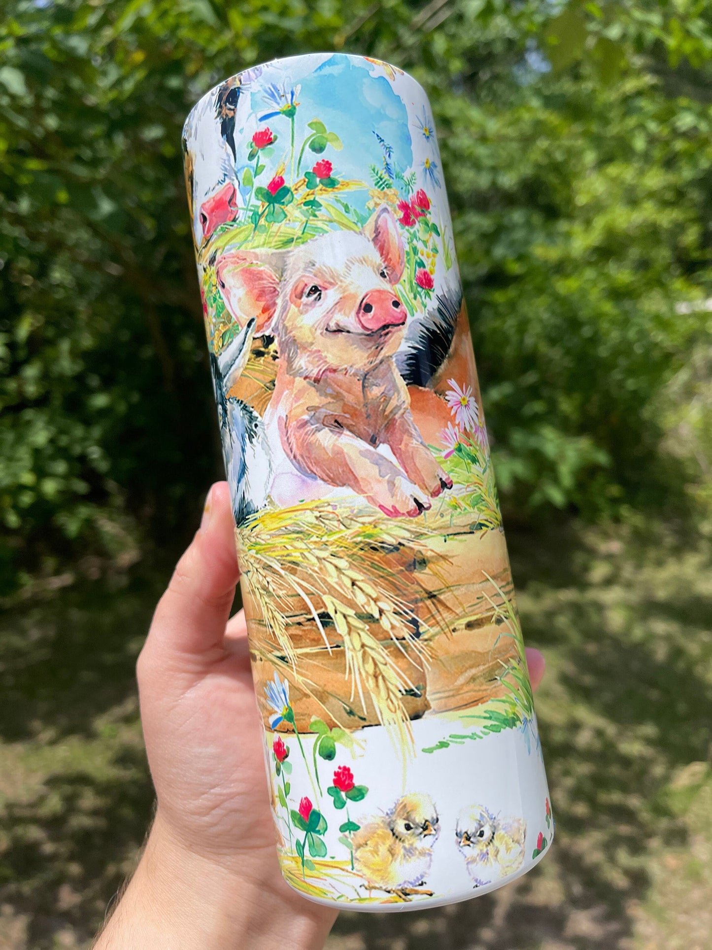 Farm and barn animals mom tumbler 20 oz