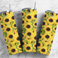 Classic yellow sunflowers 20oz skinny tumbler