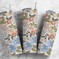 Vintage pretty florals flowers 20oz tumbler