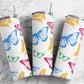 Rainbow colored butterflies 20oz skinny tumbler