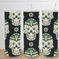 Green and white, beige skulls halloween tumbler 20oz skinny