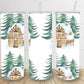 Cute country Christmas log house snow 20oz skinny tumbler
