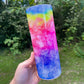 Beautiful rainbow cloudy look 20oz skinny tumbler