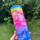 Beautiful rainbow cloudy look 20oz skinny tumbler