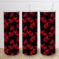 Red and Black human skulls halloween spooky 20oz skinny tumbler
