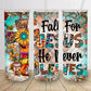 Fall for Jesus he never leaves cute christian 20oz fall tumbler