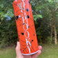 Lets Get Spooky orange spider web halloween cute 20oz skinny tumbler or 12oz kids bottle