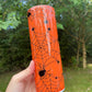 Lets Get Spooky orange spider web halloween cute 20oz skinny tumbler or 12oz kids bottle