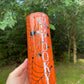 Lets Get Spooky orange spider web halloween cute 20oz skinny tumbler or 12oz kids bottle