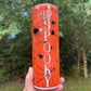 Lets Get Spooky orange spider web halloween cute 20oz skinny tumbler or 12oz kids bottle