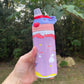 Kids cute Rainbow and clouds Unicorn 12oz kids bottle with lid and straw