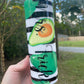 Cute black and white striped avocado cute 20oz skinny tumbler with lid and straw