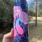 Purple and pink retro abstract mushroom 20oz skinny tumbler OR 12oz kids bottle