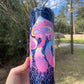 Purple and pink retro abstract mushroom 20oz skinny tumbler OR 12oz kids bottle